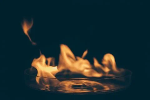 Abstract fire flames black backdrop Stock Photos