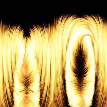 Abstract fire flames on a black background. Stock Illustration