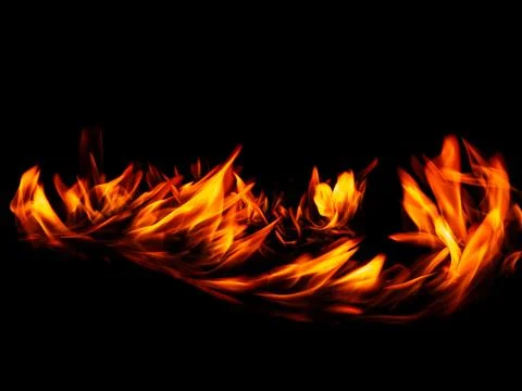 Abstract fire flames on black background Stock Illustration