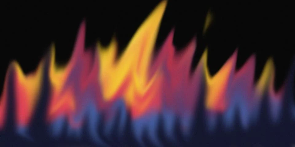 Abstract fire flames creating a colorful gradient blur. Vibrant red, orange Stock Illustration