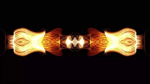 Abstract fire flows streams. Flasma and particles moving around in a fluid Stock Footage 237593469