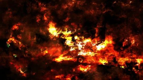 Abstract fire on grungy wall loop Stock Footage 62261939