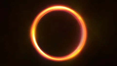 Abstract Fire Light Glowing Circles Animation Stock Footage 117276357