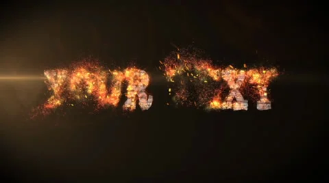 Abstract Fire Logo After Effects stock