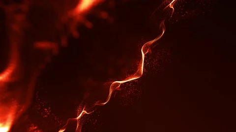 Abstract Fire Particles Landscape Fx Background Loop Stock Footage 150969625