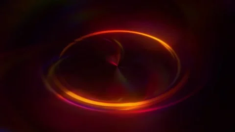 Abstract Fire Ring Background With Glowing Orange Plasma Loop Stock Footage 332304114