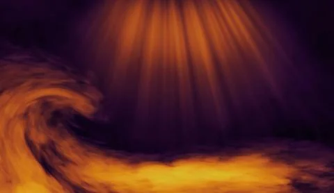 Abstract fire smoke on floor with light effect. Lighting spotlighting texture Stock Illustration