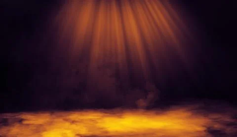 Abstract fire smoke on floor with light effect. Lighting spotlighting texture Stock Illustration