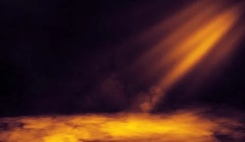 Abstract fire smoke on floor with light effect. Lighting spotlighting texture Stock Illustration