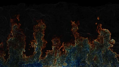 Abstract Fire Smoke Line Animation 4K Loop Stock Footage 320323314