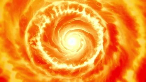 Abstract Fire Spiral Background With Blazing Orange Vortex Stock Footage 332299947