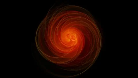Abstract fire spiral on dark background. Stock Illustration