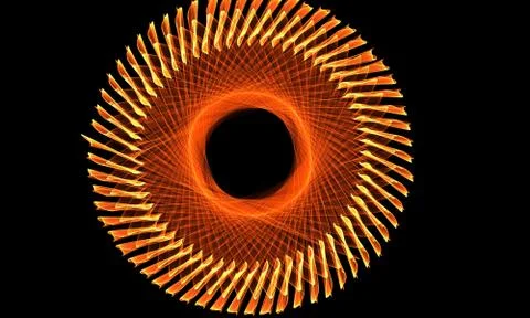 Abstract fire spiral on dark background. Stock-Illustration