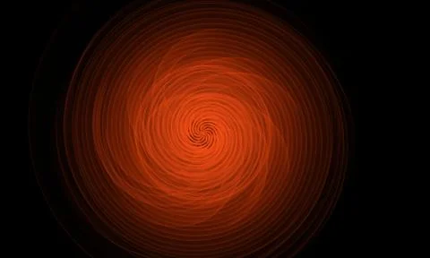 Abstract fire spiral on dark background. Stock Illustration