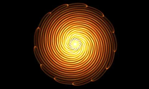 Abstract fire spiral on dark background. Stock Illustration