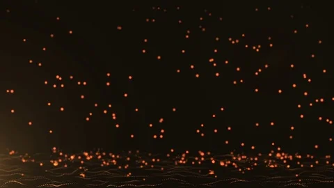 Abstract fireball falls on the ground on dark background. Stock Footage 83160332