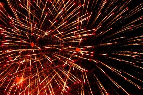 Abstract firework background on dark nights sky Stock Photos