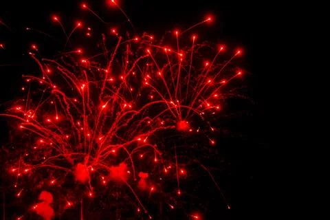 Abstract firework background on dark nights sky Foto stock