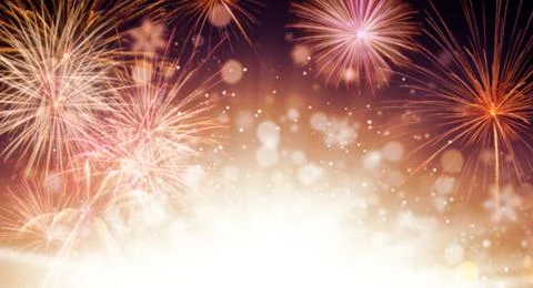Abstract firework background with free space for text Stock Photos
