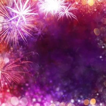 Abstract firework background with free space for text Stock Photos