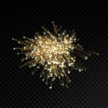 Abstract firework glitter or optical fiber light effect on black background. Stockillustratie