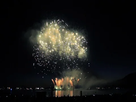 Abstract firework show concept happiness Stock Footage 78208823