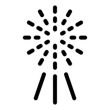 Abstract firework silhouette on white background Stock Illustration