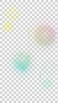 Abstract fireworks and gradient orbs on transparent background. Stock Illustration