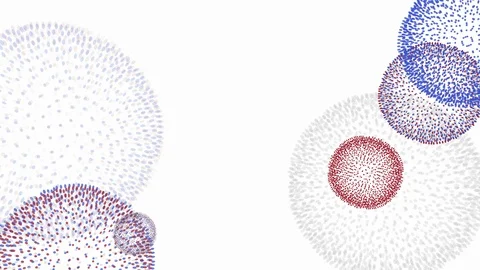 Abstract fireworks background (red, blue and white) - loop, 4K, alpha Stock Footage 91840757