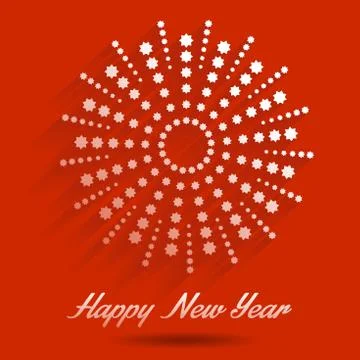 Abstract fireworks Flat Icon Stock Illustration