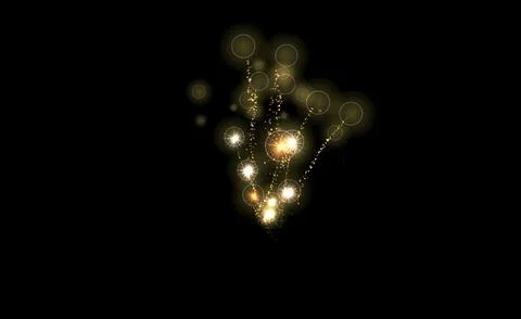 Abstract fireworks pulsating glow element from particles and dots. explosion Stock Illustration