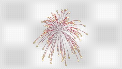 Abstract fireworks A. Set of 9. Transparent background. Alpha channel. 23,98 fps Stock Footage