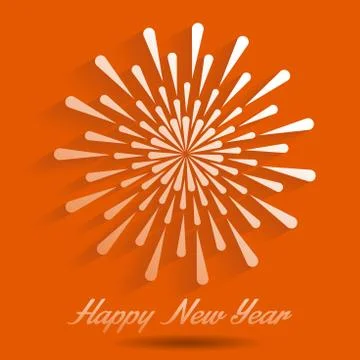 Abstract fireworks Vector Flat Icon Stock Illustration