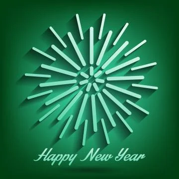 Abstract fireworks Vector Flat Icon Stock Illustration