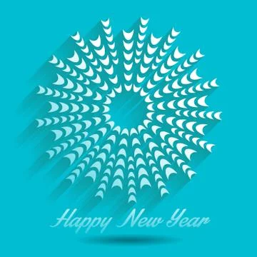 Abstract fireworks Vector Flat Icon Stock Illustration