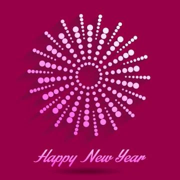 Abstract fireworks Vector Flat Icon Stock Illustration