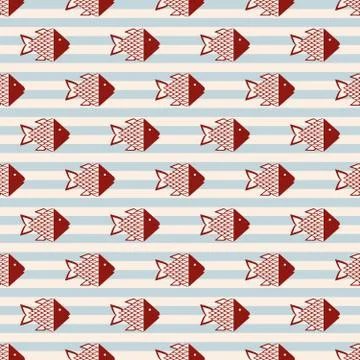 Abstract fish pattern Illustrazione stock
