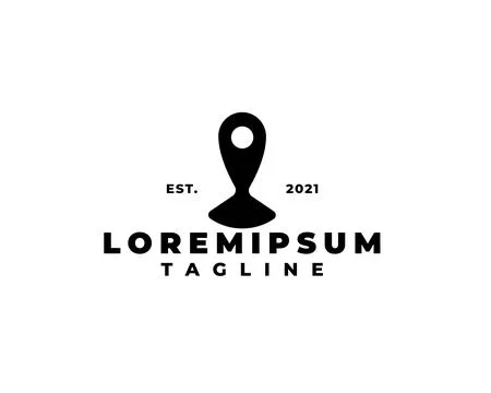 Abstract fish point logo design template. Map point location logo Stock Illustration