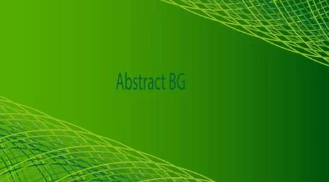 Abstract five circle line combination two green color background image vector Stock Illustration