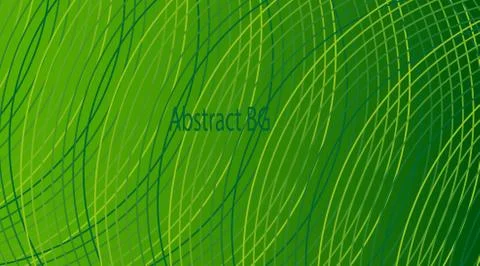 Abstract five circle line green color background image vector design Stock Illustration