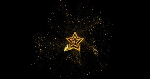 Abstract five-ended star stardust twisted spiral background Stock Footage 122970537