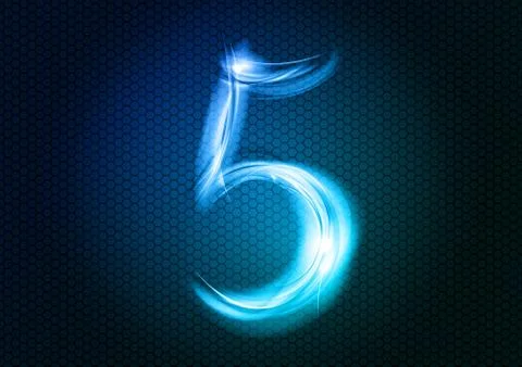 Abstract five Illustrazione stock