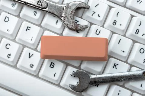 Abstract Fixing Outdated Websites, Maintaining Internet Connection, Researching Stock Photos