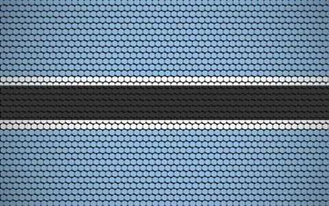 Abstract flag of Botswana made of circles. Batswana flag designed with colore Stock-Illustration