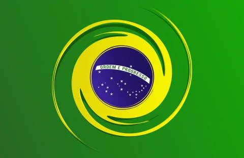 Abstract Flag of Brazil Stock Illustration