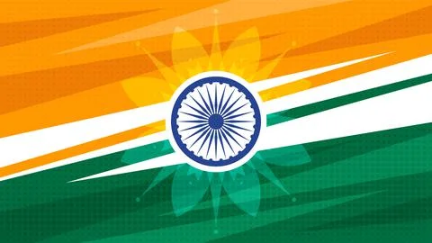 Abstract flag of India as a background Stock Illustration