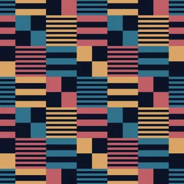 Abstract flag infinity seamless pattern Stock Illustration