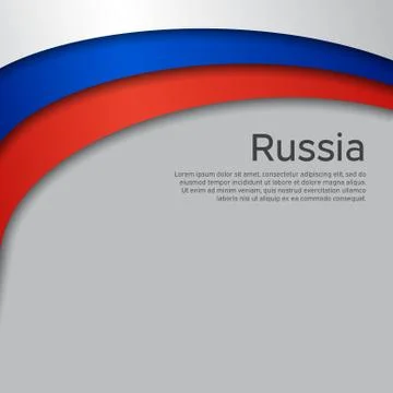 Abstract flag of russia. Creative background. State russian patriotic banner Stock Illustration