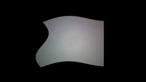 Abstract flag shape with triangular mesh wireframe flowing in dark backgrou.. 스톡 동영상 345984201
