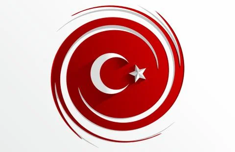 Abstract Flag of Turkey Stock Illustration